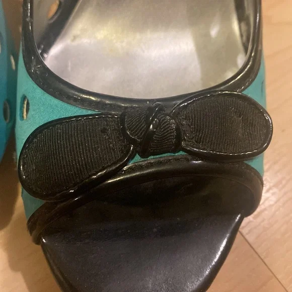 Jessica Simpson turquoise & black pumps women 9.5 - Picture 5 of 10